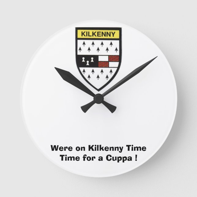 Reloj Redondo Mediano Estuvimos en Kilkenny tiempo para un Cuppa. (Anverso)