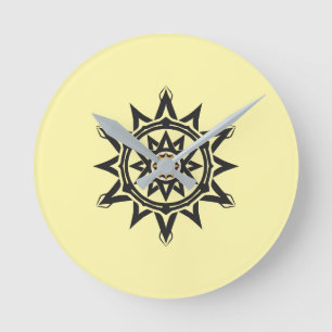 Reloj Redondo Mediano Eterna armonía Mandala — Geometría divina en oro