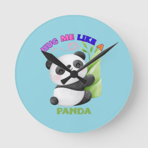 Reloj Redondo Mediano Etiquetas horarias de 🕒 Panda - ¡Marcar con corte