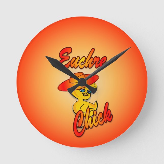 Reloj Redondo Mediano Euchre Chick #5 (Anverso)