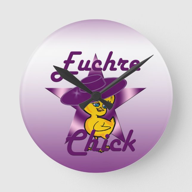 Reloj Redondo Mediano Euchre Chick #9 (Anverso)