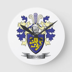 Reloj Redondo Mediano Evans Family Crest Coat of Arms