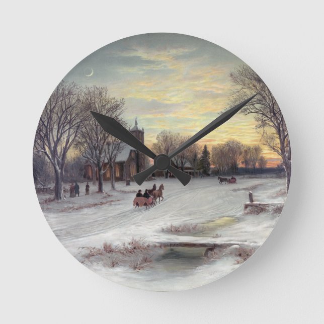 Reloj Redondo Mediano Eve navidades (Anverso)