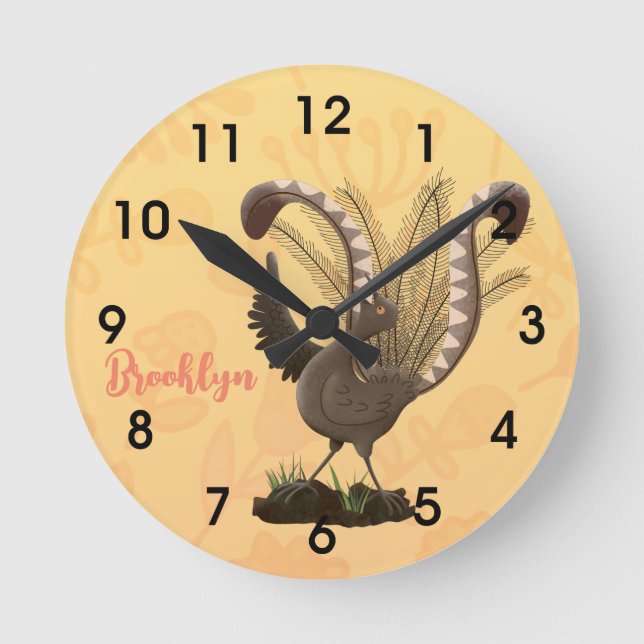 Reloj Redondo Mediano Excelente y feliz ilustracion de personalizado de  (Anverso)