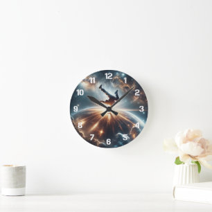 Reloj Redondo Mediano Explosión de la ruptura galáctica en el espacio pr