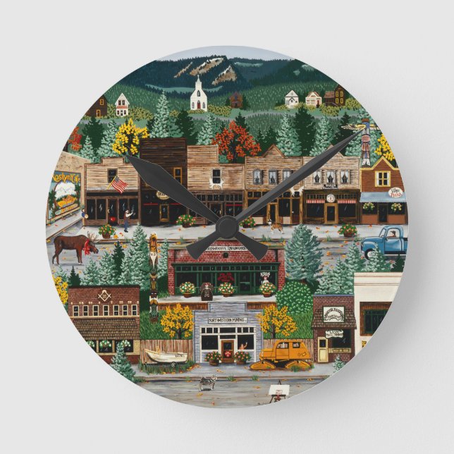 Reloj Redondo Mediano "Exposición del Norte" ~ Roslyn, Washington (Anverso)