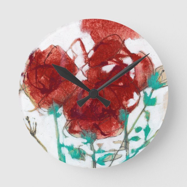 Reloj Redondo Mediano Expresión I de la flor (Anverso)