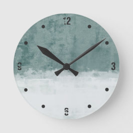 Reloj Redondo Mediano Extracto de blanco verde