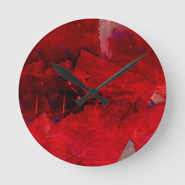 Reloj Redondo Mediano Extracto rojo (Anverso)