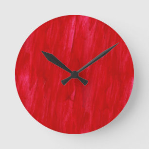 Reloj Redondo Mediano Extracto y acuarela inconsútiles rojos del fondo