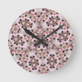 Reloj Redondo Mediano extraño cartel retorcido de muñeca dollart