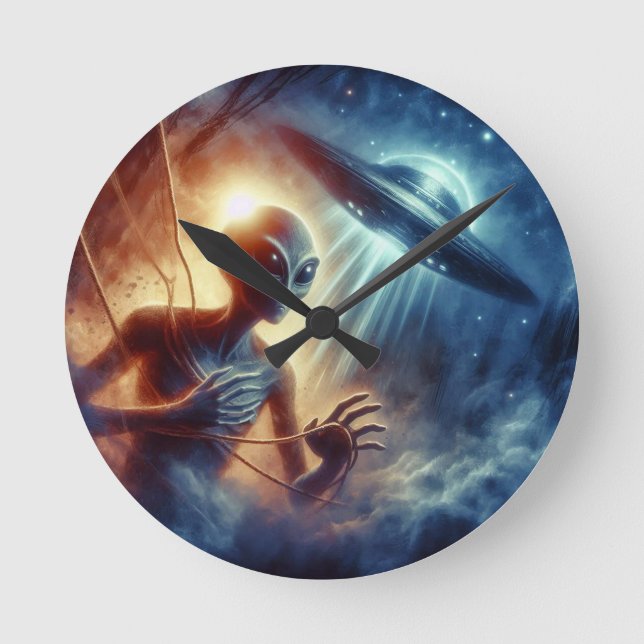 Reloj Redondo Mediano Extraterrestre  (Anverso)