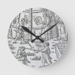 Reloj Redondo Mediano Fabricaciones del vidrio, ilustracion que muestra