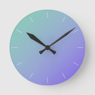 Reloj Redondo Mediano FADE en VERDE AZULADO| abstracto elegir un color