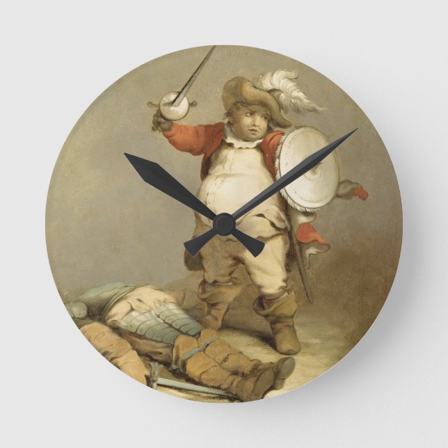 Reloj Redondo Mediano Falstaff con el cuerpo de Hotspur, c.1786 (aceite  (Anverso)