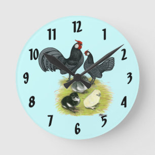 Reloj Redondo Mediano Familia Blue Rosecomb