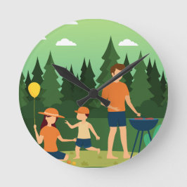 RELOJ REDONDO MEDIANO FAMILIA PICNIC