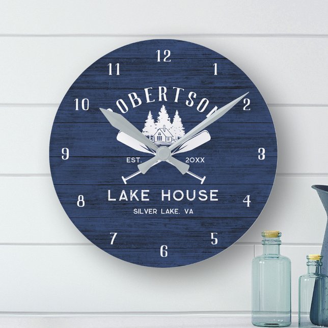 Reloj Redondo Mediano Familia Rustica Casa de la Marina Madera Azul (Subido por el creador)