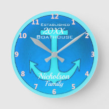 Family Boathouse Large Personalized in Blue