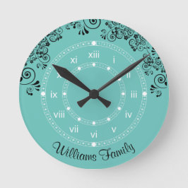 Reloj Redondo Mediano Family Name Custom