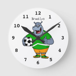 Reloj Redondo Mediano Famoso ilustracion de personalizado de futbolista