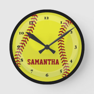 Reloj Redondo Mediano Fan del softball