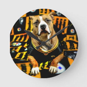 Reloj Redondo Mediano Fanático de Pitbull Rescue Dog