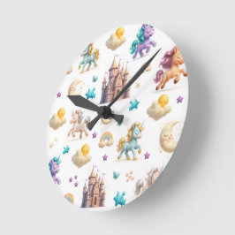 Reloj Redondo Mediano Fantasía de castillos y galas para pasteles sensac