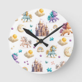 Reloj Redondo Mediano Fantasía de castillos y galas para pasteles sensac
