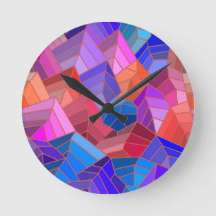 Reloj Redondo Mediano Fantasías vistas de las montañas desde el cielo