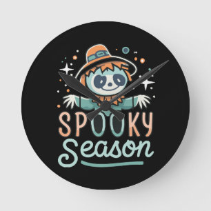 Reloj Redondo Mediano fantasma divertido con sombreros, temporada espelu