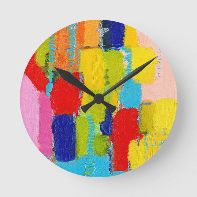 Reloj Redondo Mediano Fantastical Abstract Painting by Kris Taylor (Anverso)