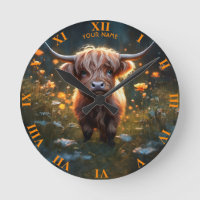 Fantasy Cute Highland Baby Cow