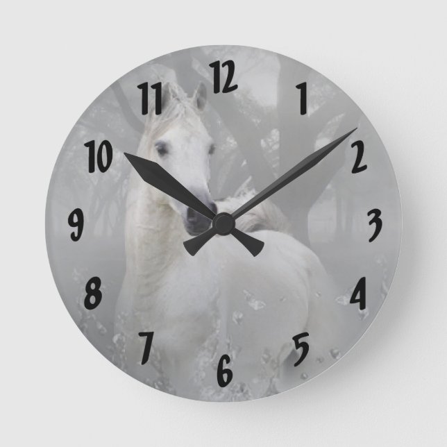 Reloj Redondo Mediano Fantasy Horse (Anverso)