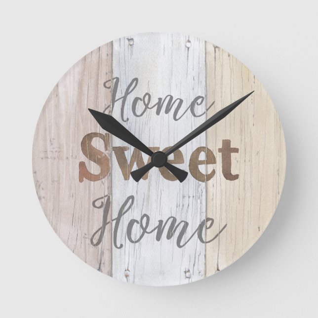 Reloj Redondo Mediano Farmhouse VI | Home Sweet Home (Anverso)