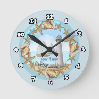 Reloj Redondo Mediano Faro de Biloxi