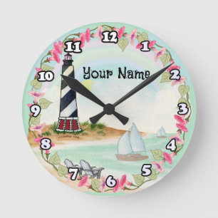Reloj Redondo Mediano Faro de Cabo Hatteras