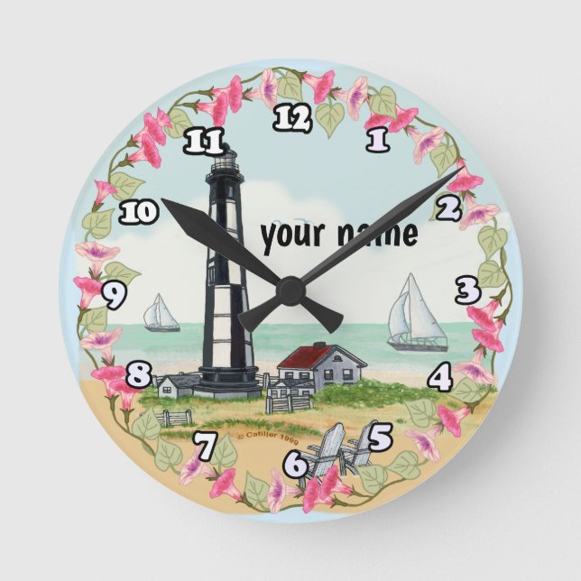 Reloj Redondo Mediano Faro de Cape Henry (Anverso)