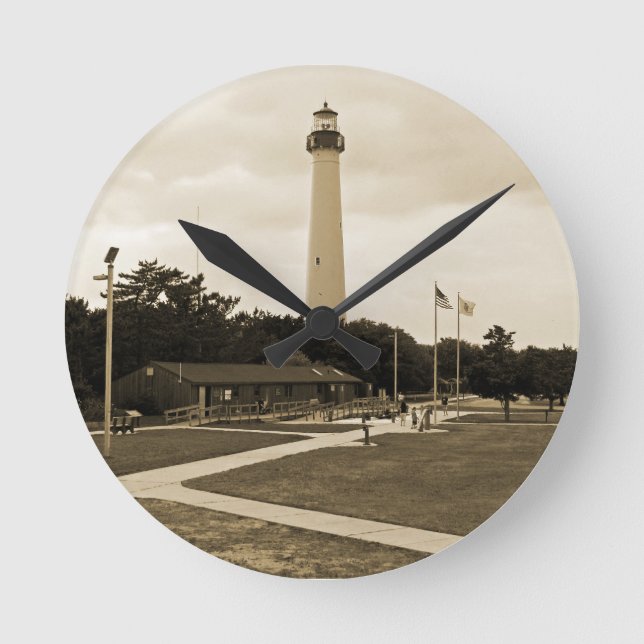 Reloj Redondo Mediano Faro de Cape May (Anverso)