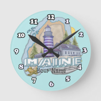 Reloj Redondo Mediano Faro de Maine