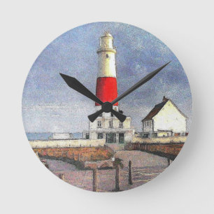 Reloj Redondo Mediano Faro de Portland Bill