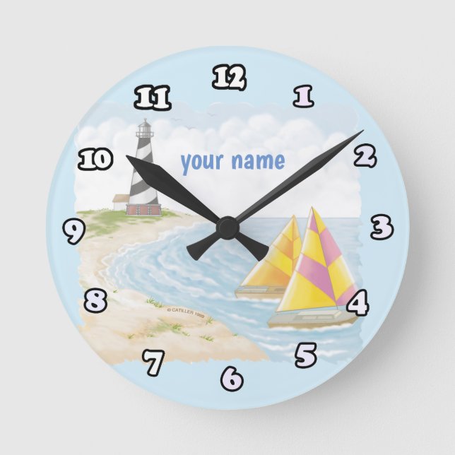 Reloj Redondo Mediano Faro ligero de un faro (Anverso)
