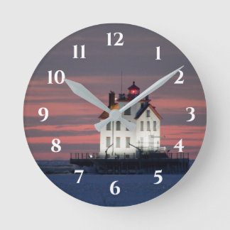 Reloj Redondo Mediano Faro nocturno