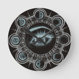 Reloj Redondo Mediano Fases del ojo de la luna