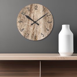 Reloj Redondo Mediano Faux Soft Old Wood