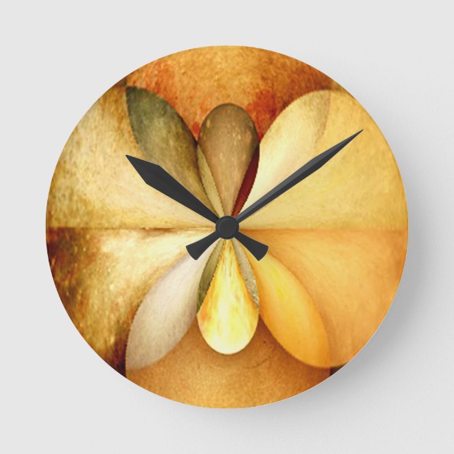 Reloj Redondo Mediano Faux Wood Study01 Wall Clock Round sm (Anverso)