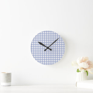 Reloj Redondo Mediano Faye y Lauren Blue Gingham