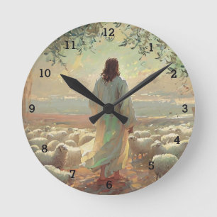 Reloj Redondo Mediano Fe católica de la resurrección de Jesucristo  