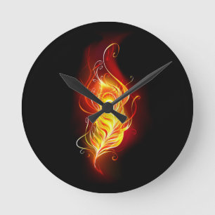 Reloj Redondo Mediano Feather Peacock