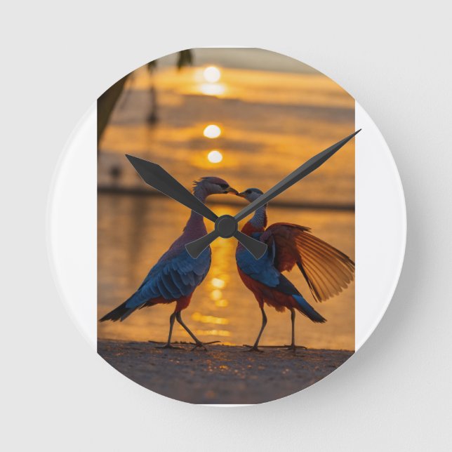 Reloj Redondo Mediano Feathered Waltz (Anverso)